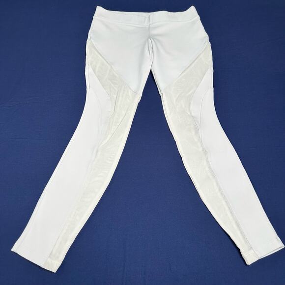 Koral Women's Size M 7/8 Cropped Mesh Leggings White - Picture 4 of 7